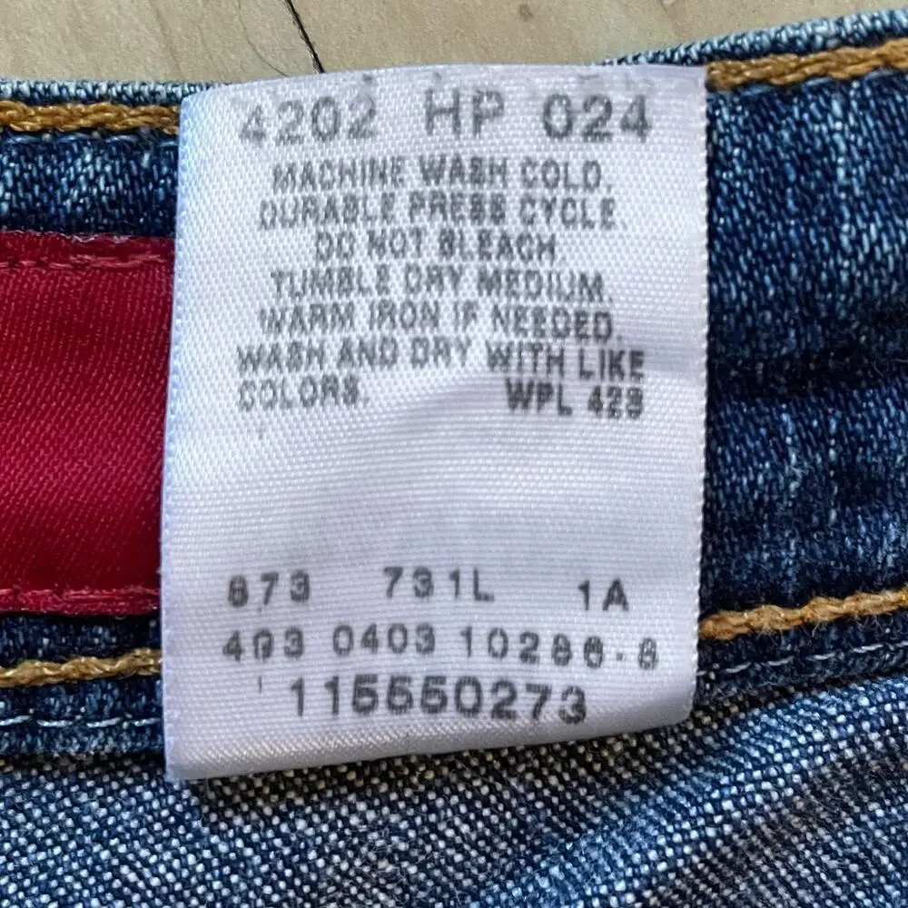 Vintage Levis Early Y2K Superlow Bootcut Denim Jeans 32x32 Low Rise Blue Grunge - Picture 4 of 12